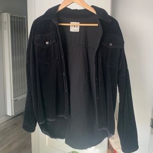 Zara Corduroy Black Jacket